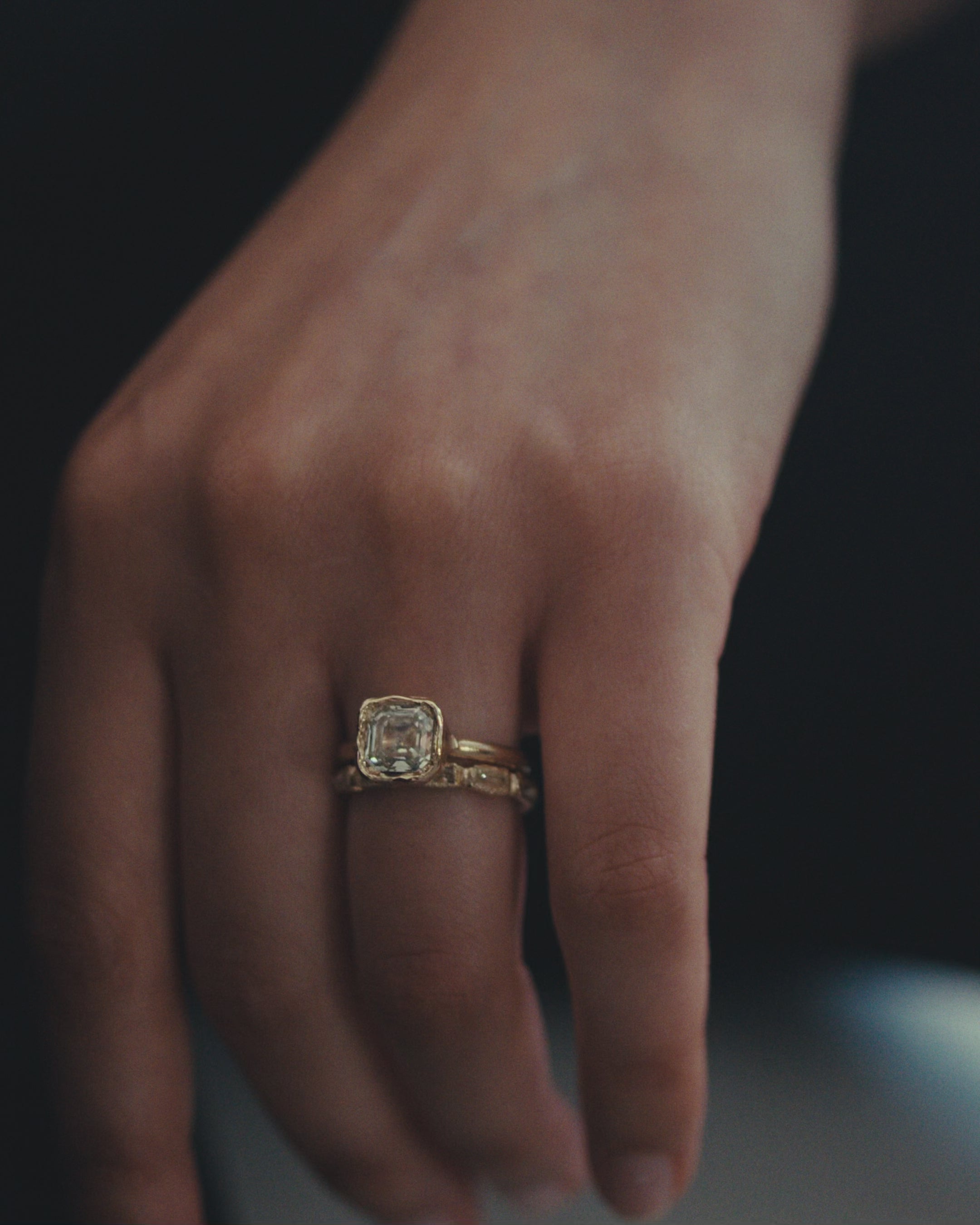 Armach 1.8ct Asscher Lemon Diamond Organic Engagement Ring – ELLIS