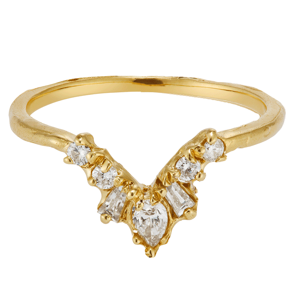 Armach Mixed Diamond V Shape Scatter Ring