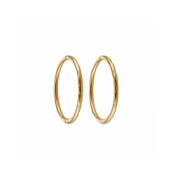 LI 10mm Hammered Clicker Hoop Earrings