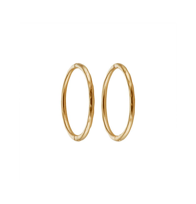 LI 10mm Hammered Clicker Hoop Earrings