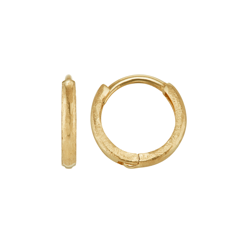 LI 10mm Textured Single Clicker Hoop Earring