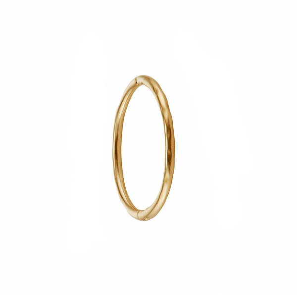 LI 12mm Hammered Single Clicker Hoop Earring