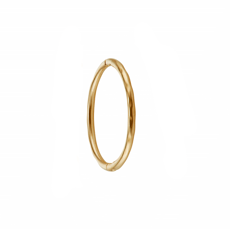 LI 12mm Hammered Single Clicker Hoop Earring