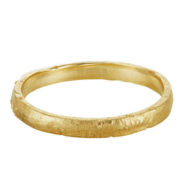 XIX 2mm Gold Reticulated Flat Wedding Band