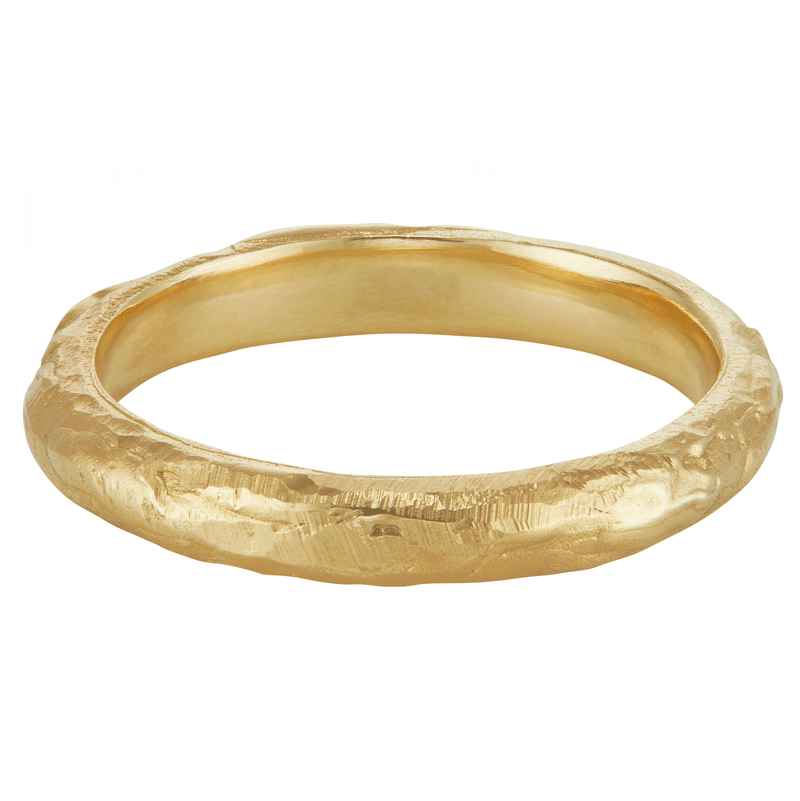 LXIV 3mm Gold D Shape Wedding Band