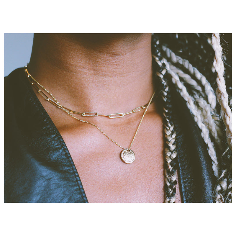 X Gold Link Chain Necklace
