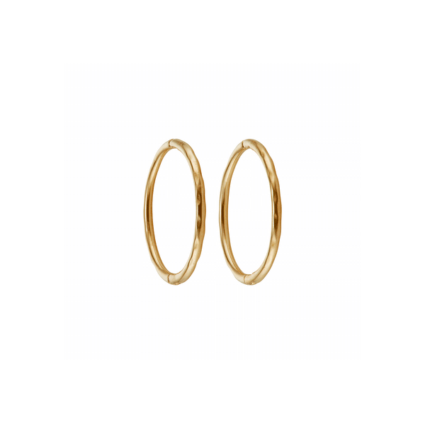 LI 8mm Hammered Clicker Hoop Earrings