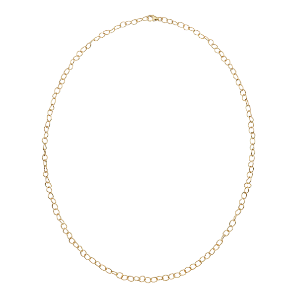 I Small Wide Twisted Gold Link Chain Necklace