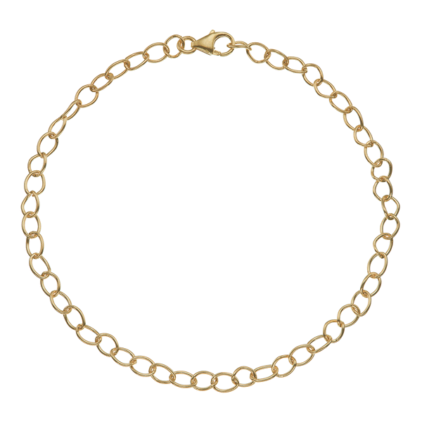 I Small Wide Twisted Gold Link Chain Bracelet
