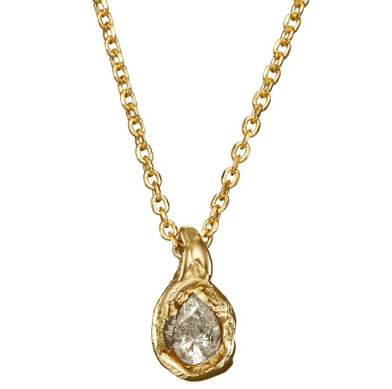 X Soft White Diamond Pendant Necklace