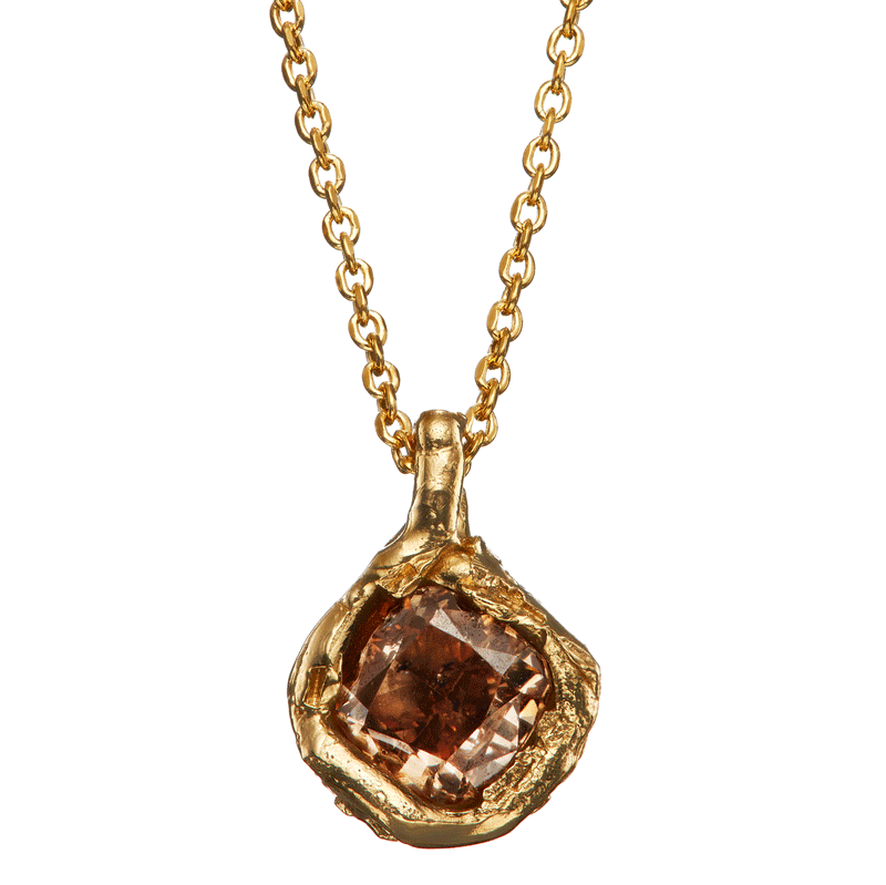 X 2ct Chocolate Diamond Nugget Pendant Necklace