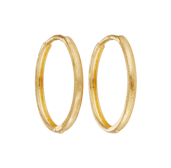 LI 20mm Textured Hoop Earrings