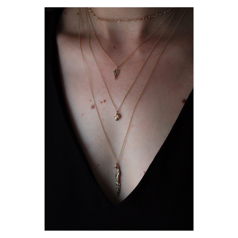 II Shard Gold Pendant Necklace