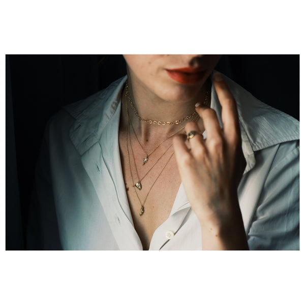 IV Shard Gold Pendant Necklace