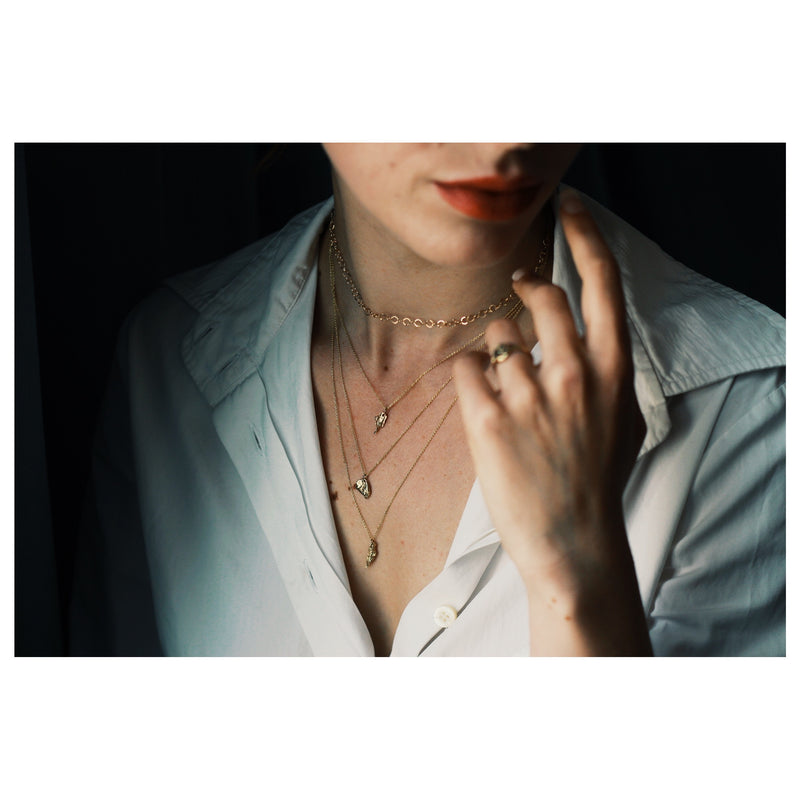 IV Shard Gold Pendant Necklace