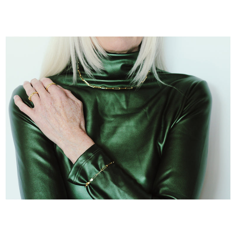 X Gold Link Chain Bracelet