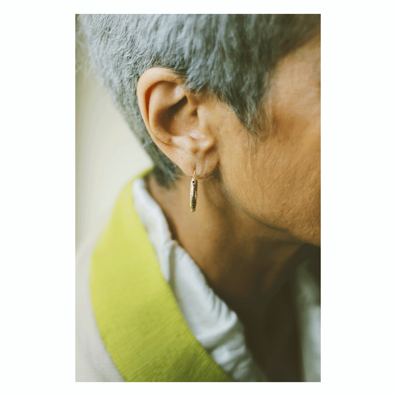 X Gold & Mixed Diamond Hoop Earrings