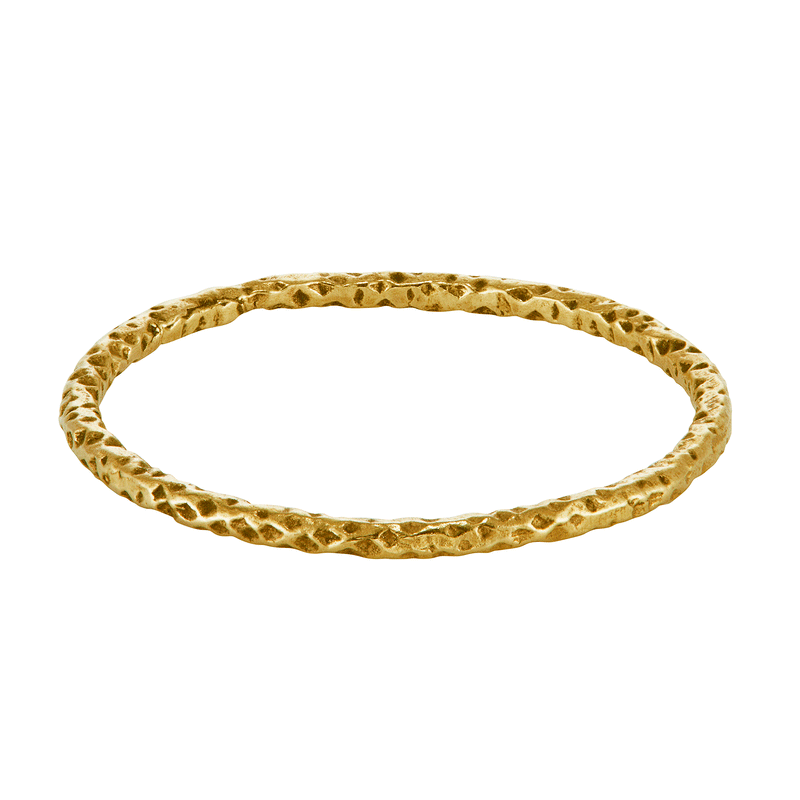 XVII 1mm Textured Gold Wedding Band