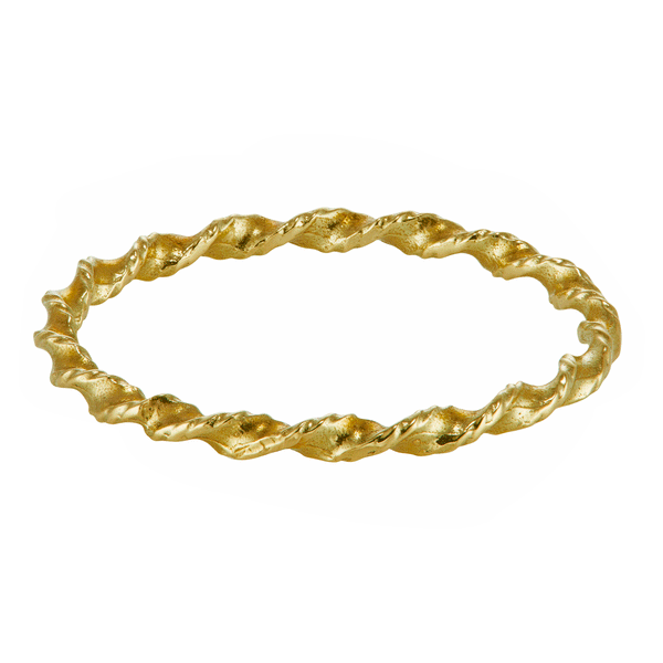 LXXXII Twist 1mm Gold Band