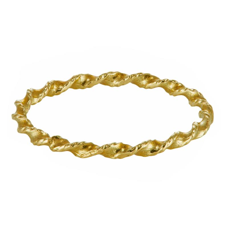 LXXXII Twist 1mm Gold Band