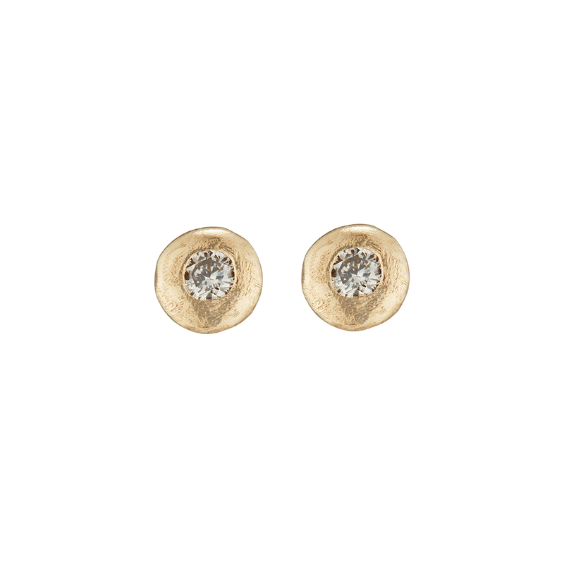 LII White Diamond Mini Stud Earrings