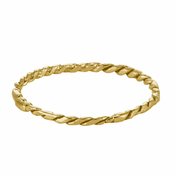 LXXXII Wrapped 1mm Gold Band