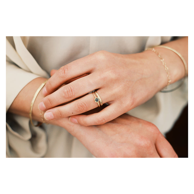 XIX 2mm Gold Reticulated Flat Wedding Band